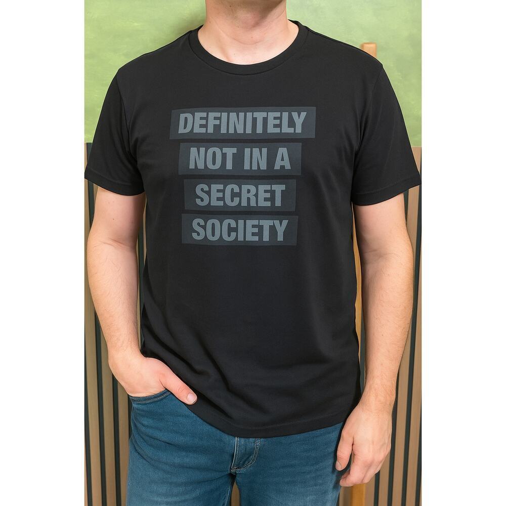 Marine Layer Graphic Illuminati Signature Crew Tee Shirt Black Size XXL